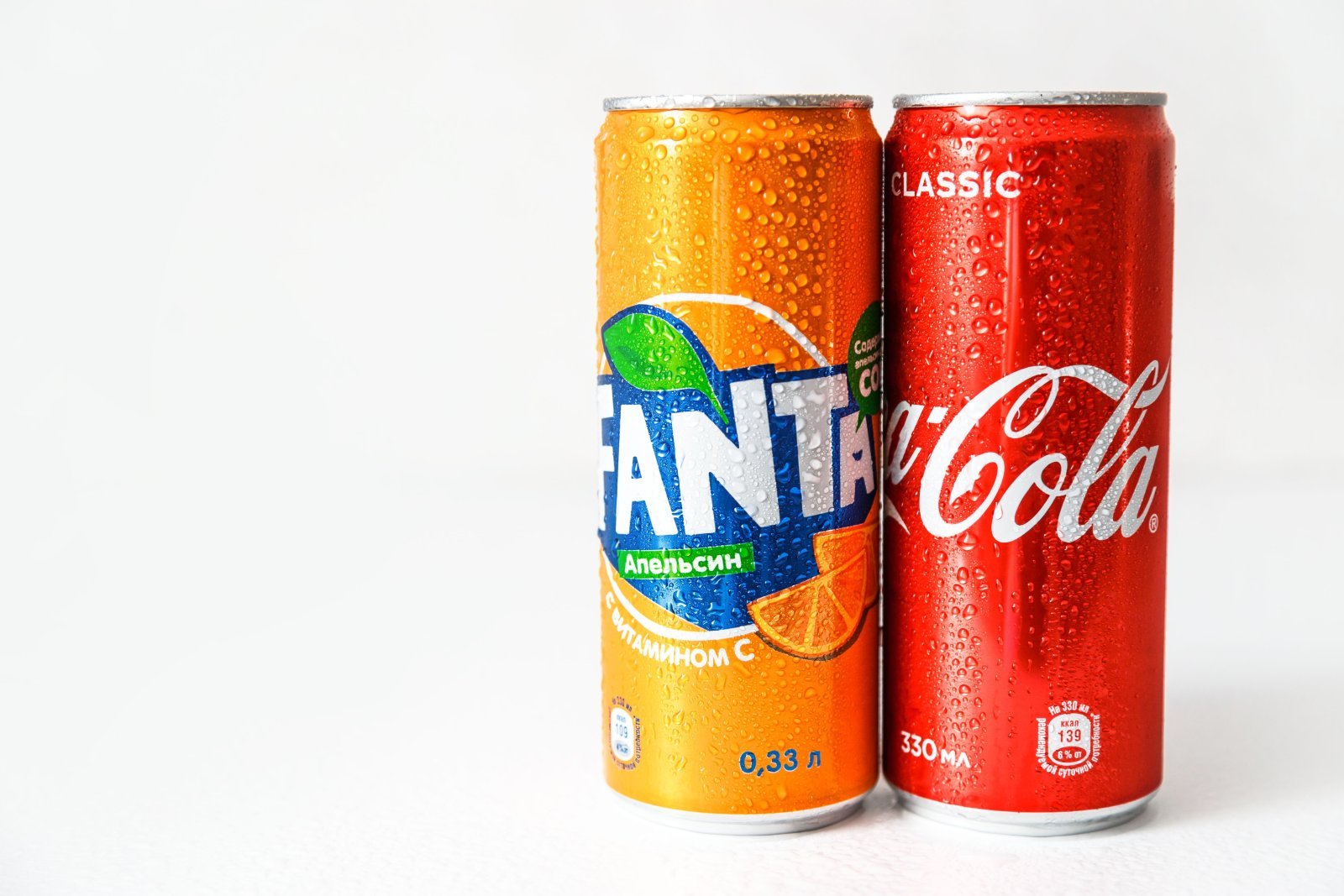 Picture of two cans of soda